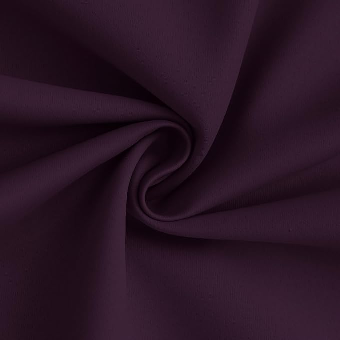 Yakamok Dark Purple 100% Blackout Curtains 84 Inches Long 50" Wide 2 Panels | - Image 3