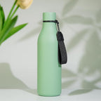 BJPKPK Insulated Water Bottles, 25 oz Stainless Steel Metal Water Bottle with Strap, BPA Free Leak Proof Thermos, Mugs, Flasks, Reusable Water Bottle for Sports & Travel, Macaron Green