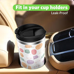 Insulated Coffee Mug with Ceramic Coating, 18oz Travel Mug with Leak-proof Lid, Vacuum Double-wall Tumbler, Stainless Steel Thermal Cup for Tea, Hot Cocoa, Cold Beverage, Ice Drinks