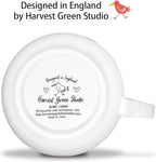 Mom Mugs for Daily Coffee and Tea, Premium 20 oz Bone China Coffee Tea Hug Mug, Perfect Holiday, Birthday, and Mother's Day Gift for Moms, Designed in England by Harvest Green Studio