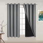 Yakamok Grey Blackout Curtains 54 Inches Long by Yakamok
