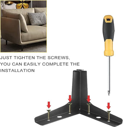 AODIOU Furniture Legs Metal Feet: Cabinet Legs 4 Inch Triangle Feet Replacement - Image 6