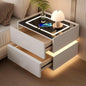Smart Nightstand with Wireless Charging, LED Nightstand, Night Table Bedside by QHRAY