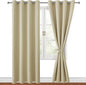 Blackout Curtains for Bedroom, Light Beige, 52 x 84 Inch, 2 Panels | Thermal by Hiasan