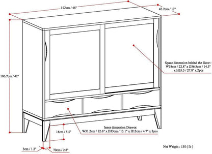 SIMPLIHOME Harper Medium Storage Cabinet - Image 3