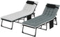 Outsunny Chaise Lounge Chair Outdoor Set of 2, 5-Position Adjustable Outdoor by Outsunny
