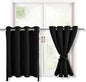 RV Blackout Curtains for Bedroom 52 x 30 Inches Long Black 2 Panels | Thermal by Hiasan