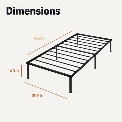 Amazon Basics Metal Bed Frame, Non-Foldable Platform Bed, Easy Assembly - Image 2