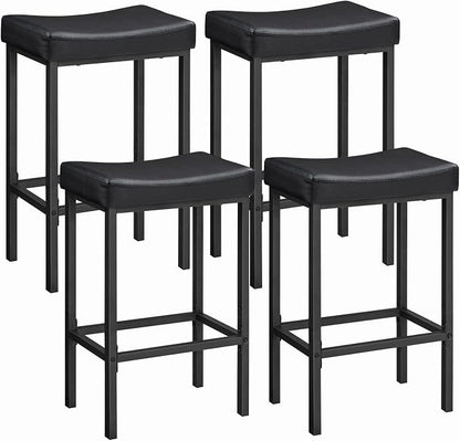 HOOBRO Bar Stools, Counter Height Stools, Saddle Barstools, 24.8 Inches by HOOBRO