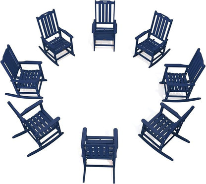 THOEOE Oversized Rocking Chair Set of 8, Outdoor Rocking Chair by THOEOE