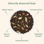 VAHDAM Earl Grey Masala Chai - High Caffeine, Non GMO, Gluten Free | Citrusy Earl Grey Tea Leaves w/ Pure Bergamot Oil | Brew Hot, Iced or Chai Latte | Vacuum Sealed Pack (50 Cups/3.53 oz)