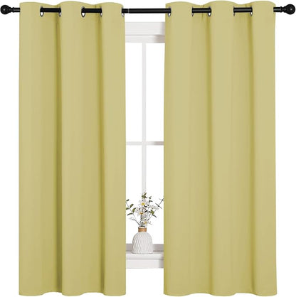 NICETOWN Paler Yellow Blackout Curtains - Image 2