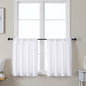 Simplebrand Ava Pure White Curtains 30 Inches Long 2 Panels, Light Filtering by Simplebrand