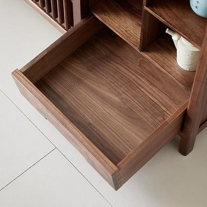 Nightstand Sofa Table Chinese Tea Cabinet Wooden Sofa Side Table Zen Simple - Image 7