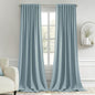 MIULEE Slate Blue Back Tab Blackout Curtains 52x120 Inch Long 2 Panels Set | by MIULEE