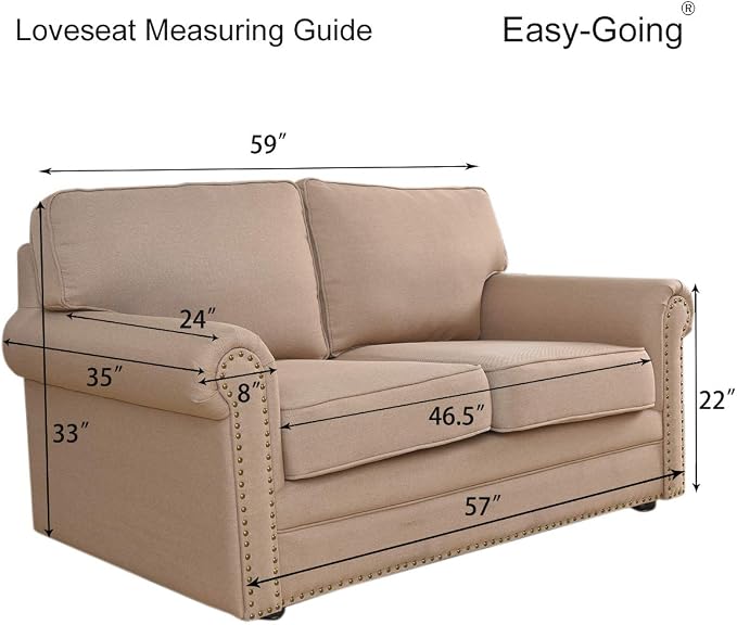 Easy-Going Reversible Couch Cover, 2 Cushion Sofa, Slipcover - Image 7