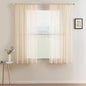 MIULEE Cream Beige Sheer Curtains 54 X 63 Inches, 2 Panels | Solid Color by MIULEE