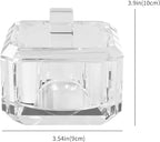 kitCom Crystal Candy Dish with Lid Hand-Cut Home Decorative Jewelry Box Candy Jar W 4" x H 3.5", Comes With Gift Box