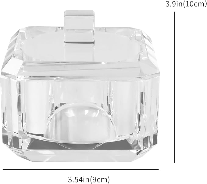 kitCom Crystal Candy Dish with Lid Hand-Cut Home Decorative Jewelry Box Candy Jar W 4" x H 3.5", Comes With Gift Box