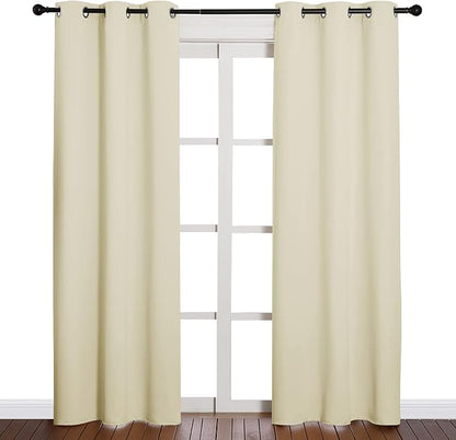 NICETOWN Long Curtains for Windows, Eyelet Top Room Darkening Panels/Drapes for - Image 2