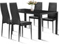 NAFORT Dining Table Set for 4, 48.5" Rectangle Tempered Glass Kitchen Room Table by NAFORT