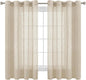 H.VERSAILTEX Linen Curtains Nickel Grommet Natural Linen Semi-Sheer Curtains 2 by HVERSAILTEX