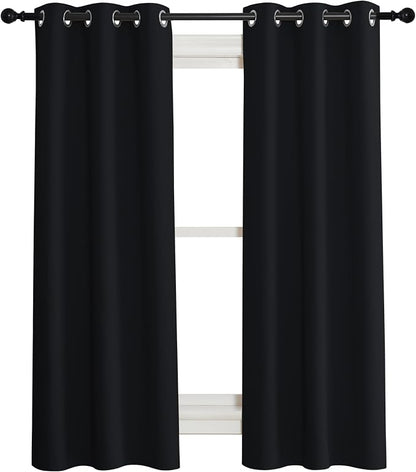 NICETOWN Complete 100% Blackout Curtain Set, Double Panels, Thermal Insulated & by NICETOWN