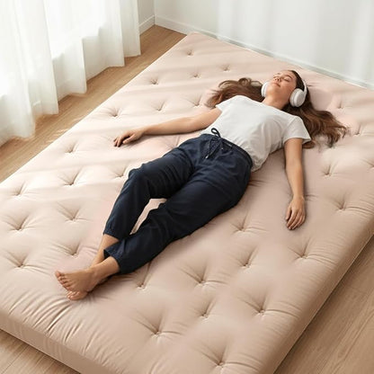 ZonLi Japanese Floor Futon Mattress Twin Size 75"x 39", 100% Cotton Cover 4'' by Zonli