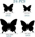 Butterfly Wall Decor 24/48 PCS, 3D Butterflies Stickers for Party Decorations with Magnets(Gold, 24)