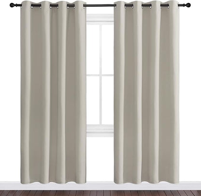 NICETOWN Natural Room Darkening Curtains 78" Long - Image 2