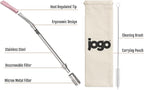 JoGo - The Original Coffee and Tea Brewing Straw - Portable Coffee Maker - Stainless Steel Single Serve Strainer - Filter Function for Hot & Cold Brew - Yerba Mate Straw for Loose Leaf Teas & Coffee