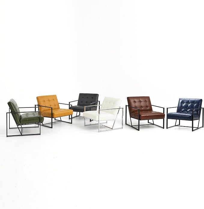 Glitzhome Mid Century Modern Accent Chair, Modern Living Room Chairs - Image 9