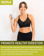 Olvvla - Premium Fennel Tea Bags - 4g X 50 Count - 100% Pure Natural Whole Fennel Seeds - Sweet & Smooth - Non-GMO - Caffeine-free - Support Digestion & Promote Relaxation