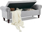 SOFTHION 58.1" Storage Bench Upholstered Velvet End of Bedroom Bed Bench Ottoman by SofthionDesign