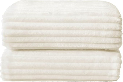 BEDELITE 3D Ribbed Jacquard Cream King Size Blankets - Image 8