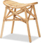 Baxton Studio Elgon Modern Bohemian Natural Brown Rattan Footstool by BaxtonStudio