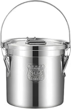 21L/5.5 Gal 304 Stainless Steel Airtight Canister for Kitchen, Metal Food Storage Containers with Lid and Sturdy Locking Clamp for Bean Flour Oil Sugar Metal Food Storage Bucket
