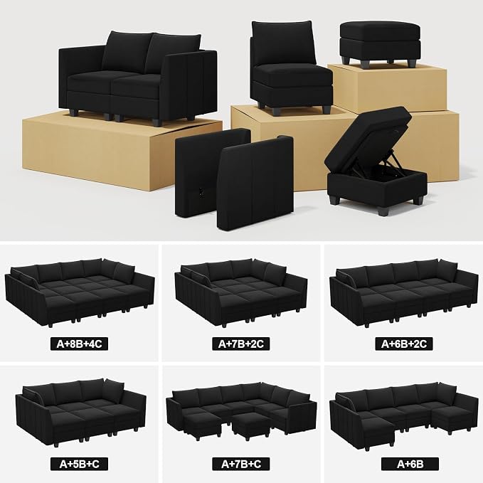 Belffin Modular Sectional Sofa U Shaped Couch - Image 6