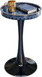 Gesodant Boho Chic Round Side Table, Stable Hourglass Pedestal Base, Unique by Gesodant+