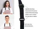 Rose Gold Rainbow Glitter Bib Apron with Adjustable Neck for Men Women,Suitable for Home Kitchen Cooking Waitress Chef Grill Bistro Baking BBQ Apron