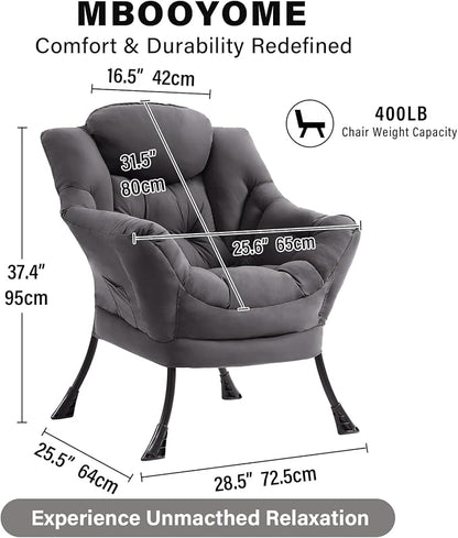 MBOOYOME Lazy Chair, Modern Accent Chair - Image 2