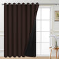 Yakamok Brown 100% Blackout Patio Door Curtain Panels W100 x L84, 1 Panel | by Yakamok
