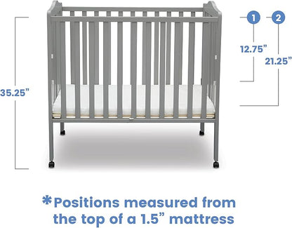 Delta Children Folding Portable Mini Baby Crib - Image 9