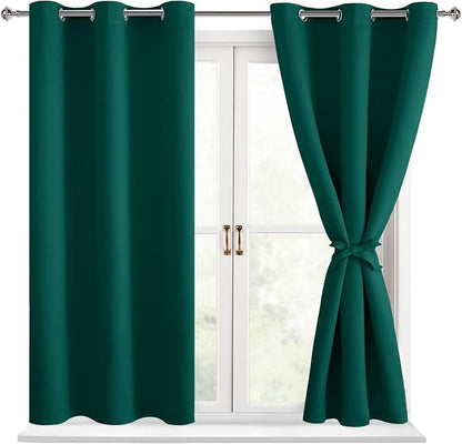 Blackout Curtains for Bedroom, Hunter Green, 38 x 54 Inch, 2 Panels | Light - Image 8