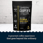 Colombian Dark Roast, Single Origin, Gourmet Organic Cold Brew Coffee Beans, Smooth Taste of Cocoa with Light Fruited Flavors, Cold Brew Coffee Grounds, 1 lb Coffee Bag