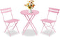 GarveeLife 3 Piece Patio Bistro Set, Folding Patio Bistro Table and Chairs Set by GarveeLife