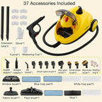 37-in-1 Steam Cleaner mop for Home & Car, 2L Water Tank, 4.3ft Hose, Deep Steam Cleaning for Floors, Tiles, Grout, Windows, Kitchen, Living Room – Multi-Surface Steamer
