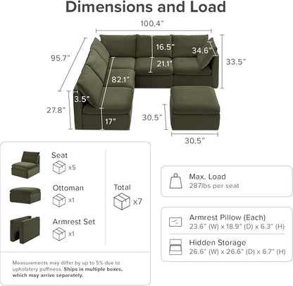mopio Oversized Modular Sectional Sofa - Image 2
