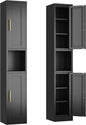 Ckzbx Tall Narrow Storage Cabinet 66.93" H Tall Bathroom Cabinets Metal Pantry by Ckzbx