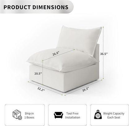 Cloud Sectional Couches, Down Filled Sofa - Image 2